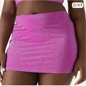 Victoria's Secret Swim
SHIMMER Cover-up Sarong Mini Skirt in Magenta Pink